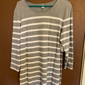 BRAND NEW Old navy grey and white striped dress